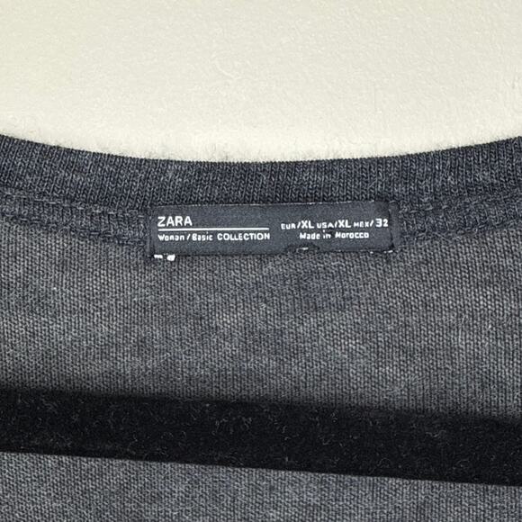 Zara Women's Black Heather Long Sleeve Lightweight Bow Ties Sweater Size‎ XL - Picture 5 of 5